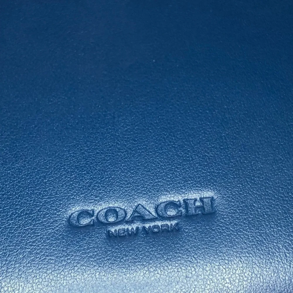 🎮 COACH x PAC-MAN Ghost Limited Edition Accordion Zip Wallet – Inky Blue
